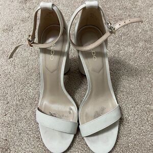 Aldo Light Gray Block Heels